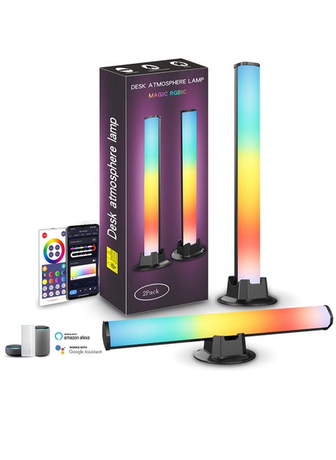 2 Sticks Smart LED Light Bars, RGB Gaming Lights, Sync with Music,Video,Game , APP Remote Voice Control
