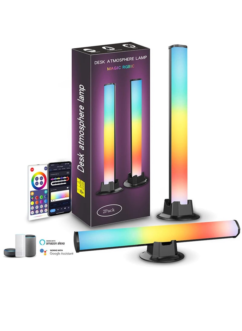 Necomi - 2 Sticks Smart LED Light Bars, RGB Gaming Lights, Sync with Music,Video,Game , APP Remote Voice Control - Image 1