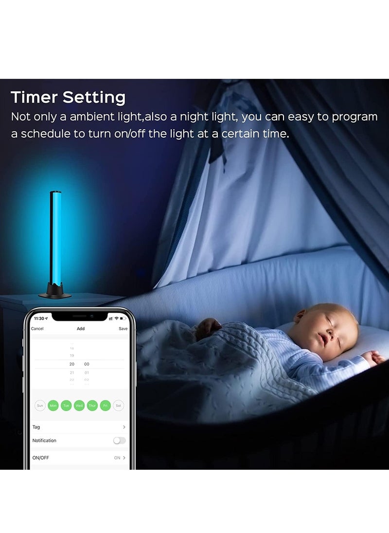 Necomi - 2 Sticks Smart LED Light Bars, RGB Gaming Lights, Sync with Music,Video,Game , APP Remote Voice Control - Image 1