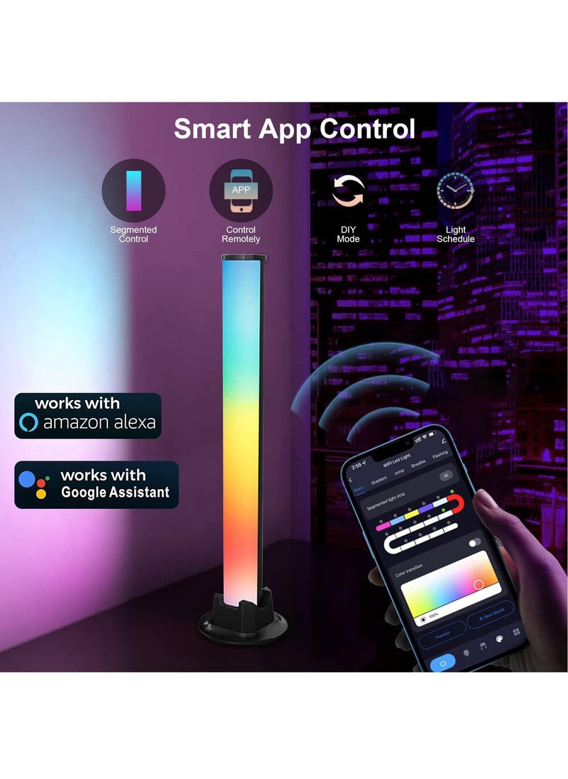 Necomi - 2 Sticks Smart LED Light Bars, RGB Gaming Lights, Sync with Music,Video,Game , APP Remote Voice Control - Image 1