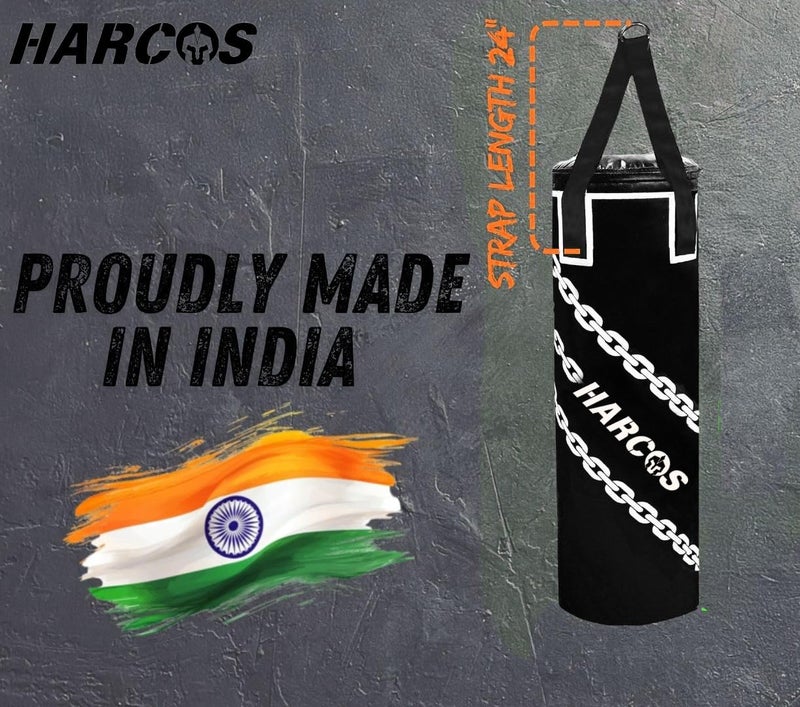 Harcos Unfilled Synthetic Leather high Performance Heavy Duty Punching Bag Professional Boxing Bag for Boxing | MMA | Muay Thai | Kickboxing |Taekwondo Fitness Exercise. (Black, 4 Feet (48 Inches)) - Image 5