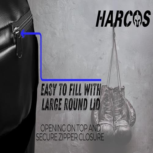 Harcos Unfilled Synthetic Leather high Performance Heavy Duty Punching Bag Professional Boxing Bag for Boxing | MMA | Muay Thai | Kickboxing |Taekwondo Fitness Exercise. (Black, 4 Feet (48 Inches)) - Image 2
