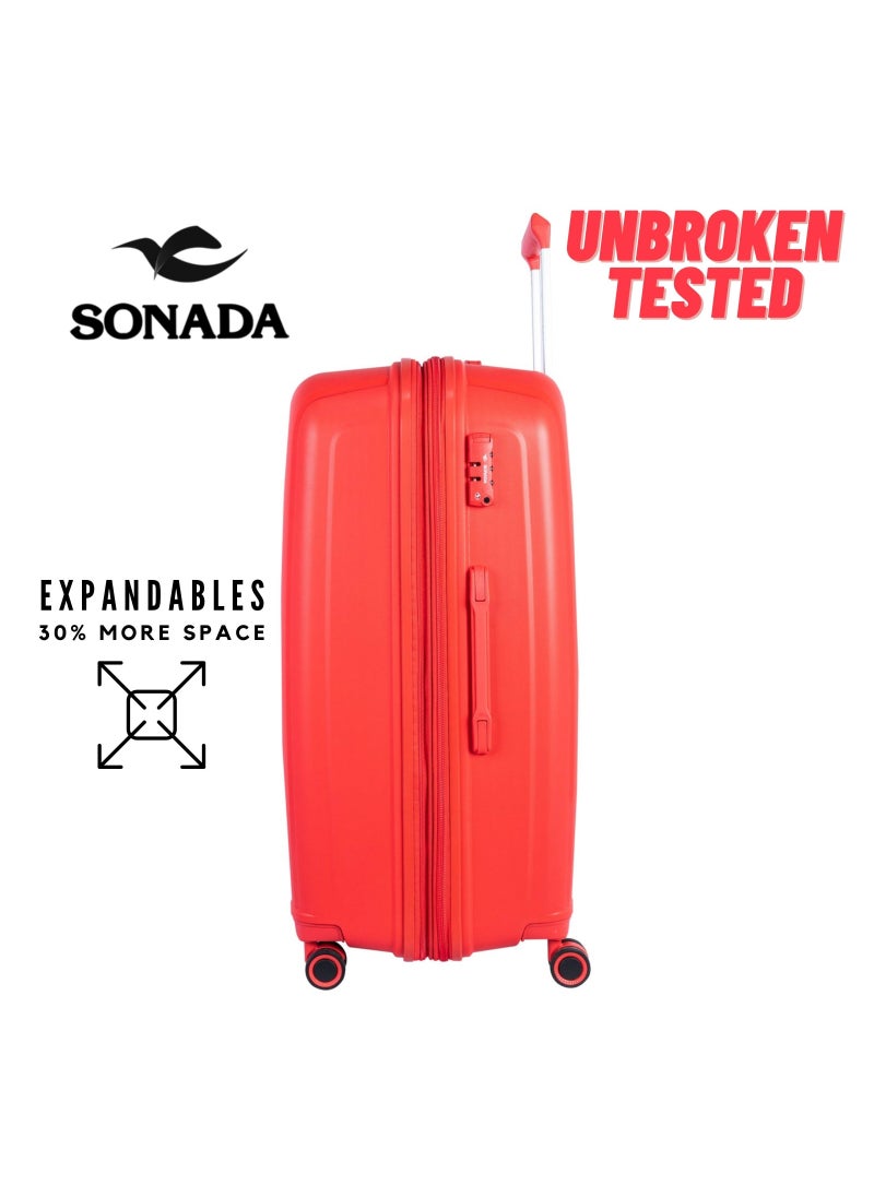 SONADA Unbreakable Luggage Set of 3 With 4 Double Wheel  - Image 3