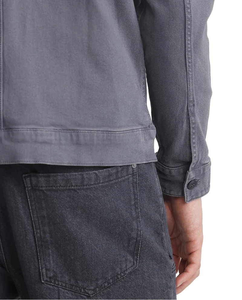 Rare Rabbit Men's Relaxed Fit Solid Cotton Jacket
