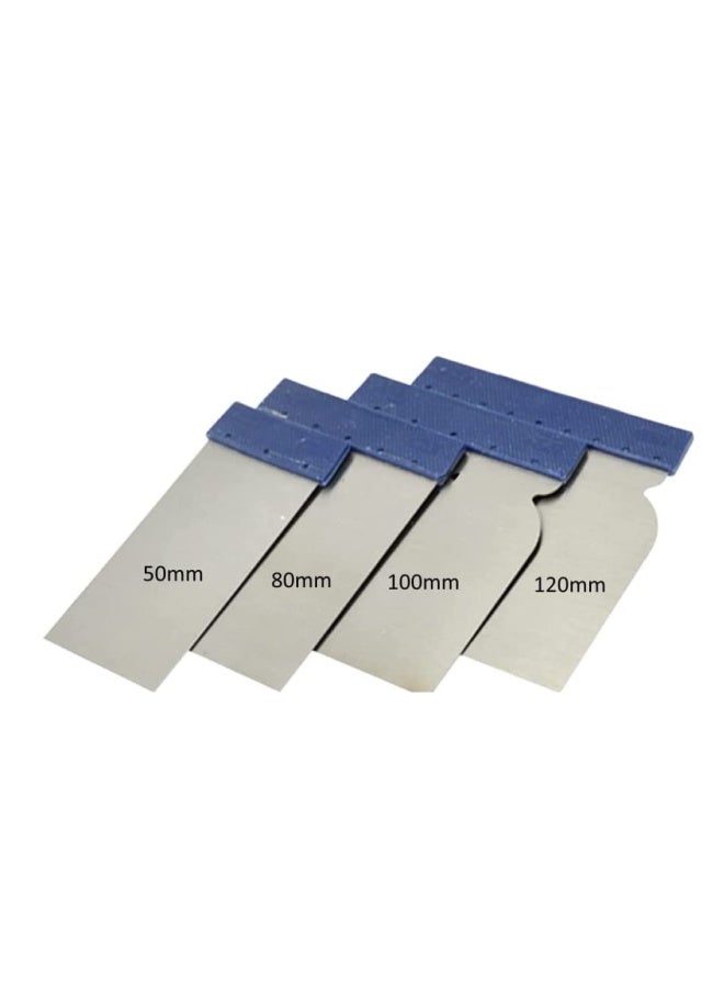 ROBUSTLINE Drywall Steel Square Scraper Putty Knife Set 50 80 100 120Mm 4Pcs Set Flexible Putty Knife Scraper Toll - Image 3