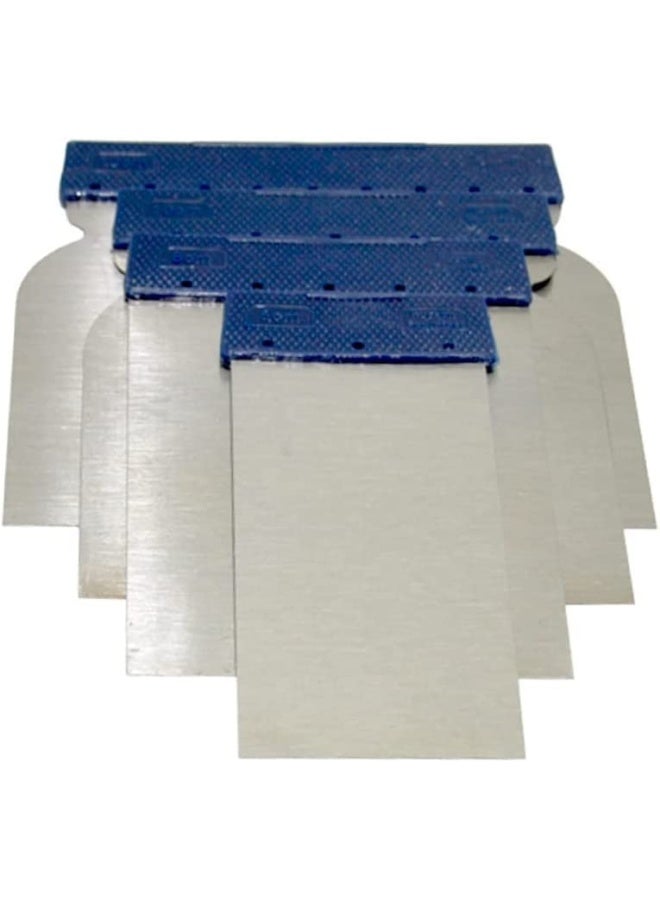 ROBUSTLINE Drywall Steel Square Scraper Putty Knife Set 50 80 100 120Mm 4Pcs Set Flexible Putty Knife Scraper Toll - Image 1