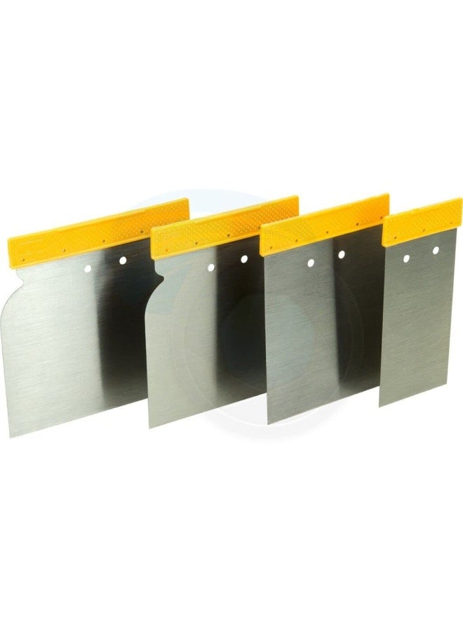 ROBUSTLINE Drywall Steel Square Scraper Putty Knife Set 50 80 100 120Mm 4Pcs Set Flexible Putty Knife Scraper Toll - Image 5