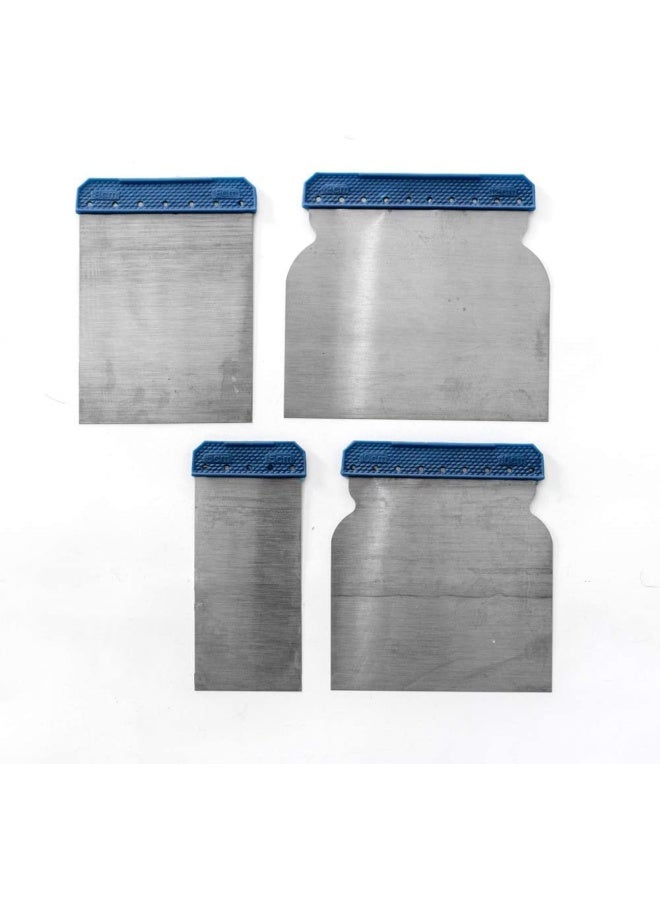 ROBUSTLINE Drywall Steel Square Scraper Putty Knife Set 50 80 100 120Mm 4Pcs Set Flexible Putty Knife Scraper Toll - Image 2