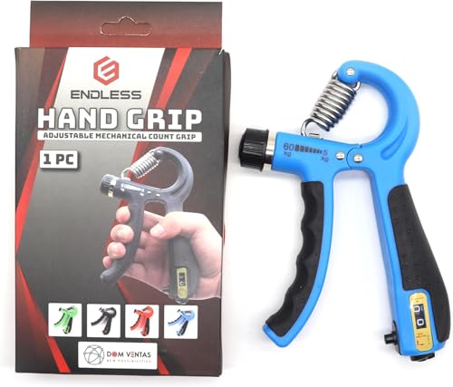 Endless EL1041 Adjustable Hand Grip Strengthener Level 5Kg to 60Kg Resistance with Counter Equipment to Use in Home and Gym For Forearm Finger Power Gripper Exercises Color Assorted - Image 1