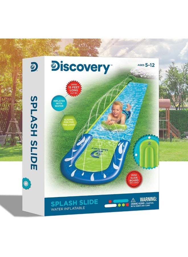 Discovery Kids Discovery Toys Splash Slide Water Inflatable 15 Feet with Mini Slide Board Age 5 to 12 Years - Image 2