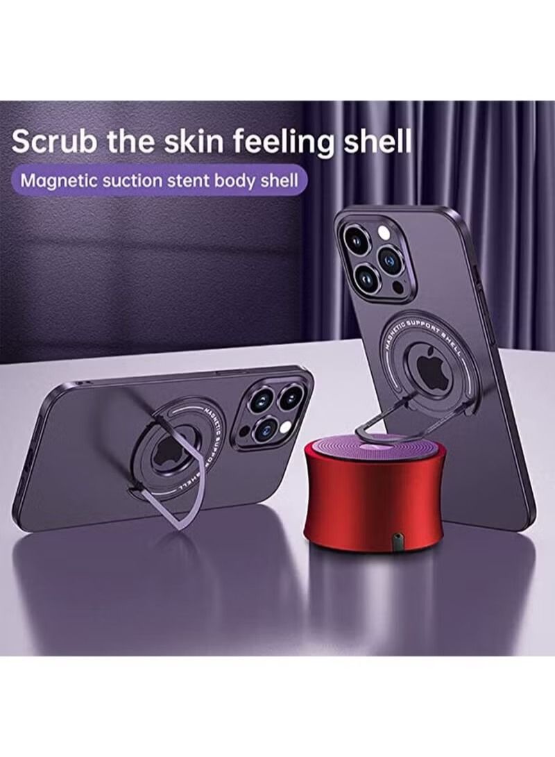 iPhone 14 Pro MagSafe Case Cover Protector Protection With Magnetic Wireless Charging Back Invisible Ring Stand Mobile Phone Holder Kickstand Cell Anti-scratch Anti-drop Shockproof Cover Accessory  - Image 5