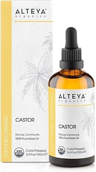 Alteya Organic Castor Oil 100ml 100 USDA Certified Organic Pure Natural Cold Pressed Carrier Oil Body Hair Lashes Eyebrows Nourish Enhance Hair Growth Premium Therapeutic Grade Treatment - Image 2