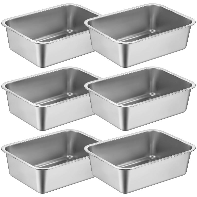 Stainless Steel Hotel Pan 6Pack 6 Inch Deep Full Size Steam Table Pan Upgrade AntiJam 208 L x 13 W Hotel Pans Food Containers for Home Party Restaurant Hotel Buffet