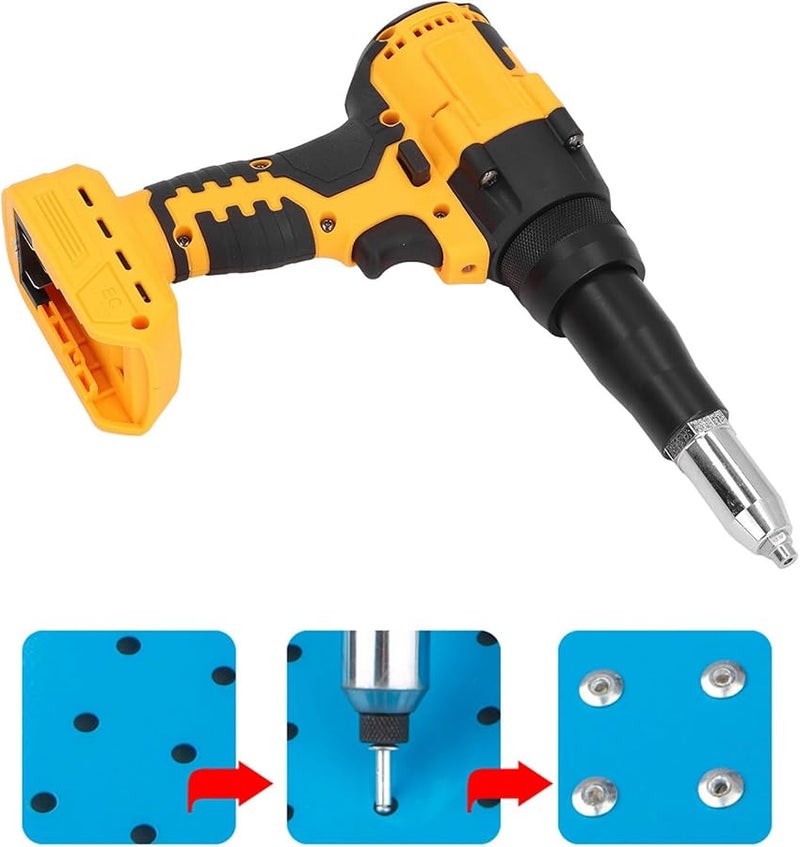 مسدس ريفت كهربائي بدون فرشاة أوتوماتيكي لاسلكي 20 فولت مع ضوء LED 3 2 4 8 مم - Image 5