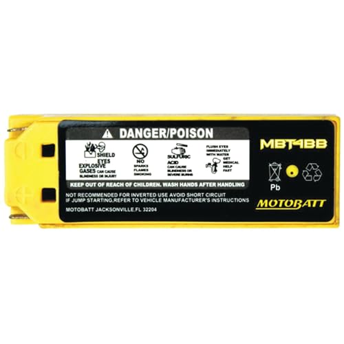 MotoBatt MBT4BB New Battery For Motobatt 2.5Ah, Suzuki Dr-Z70 2008 2009, Yam00 2001-2009, Sr400 (Fi) 2010-2013, Ttr110E Electric Start 2008-2014 YT4B-BS Large - Image 3