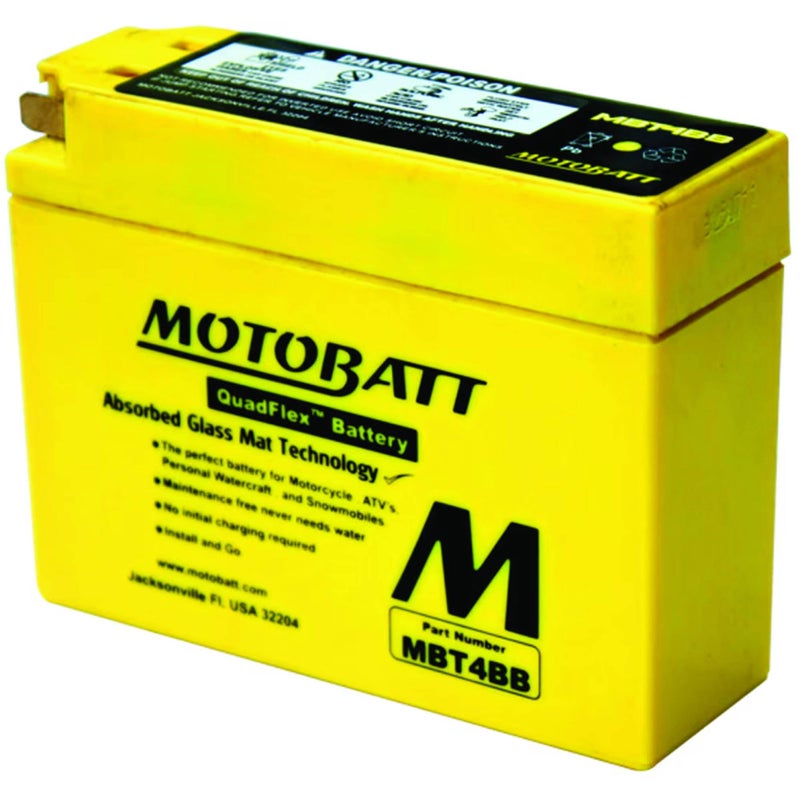 MotoBatt MBT4BB New Battery For Motobatt 2.5Ah, Suzuki Dr-Z70 2008 2009, Yam00 2001-2009, Sr400 (Fi) 2010-2013, Ttr110E Electric Start 2008-2014 YT4B-BS Large - Image 4