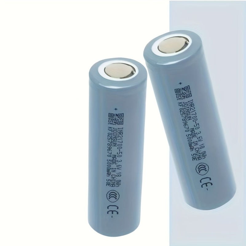 8pcs 21700 Flat Top Lithium Battery Large Capacity 5000mAh 3.6V Rechargeable - Image 2