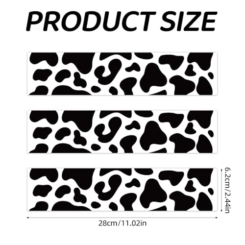 Fukaisu 6pcs Cow Print Edible Cake Borders 28x62cm1102x244 Inch Cute Edible Wrap Strips PreCut Glutinous Rice Paper Birthday Cake Decorations Cow Theme Birthday Party Decor Supplies - Image 5