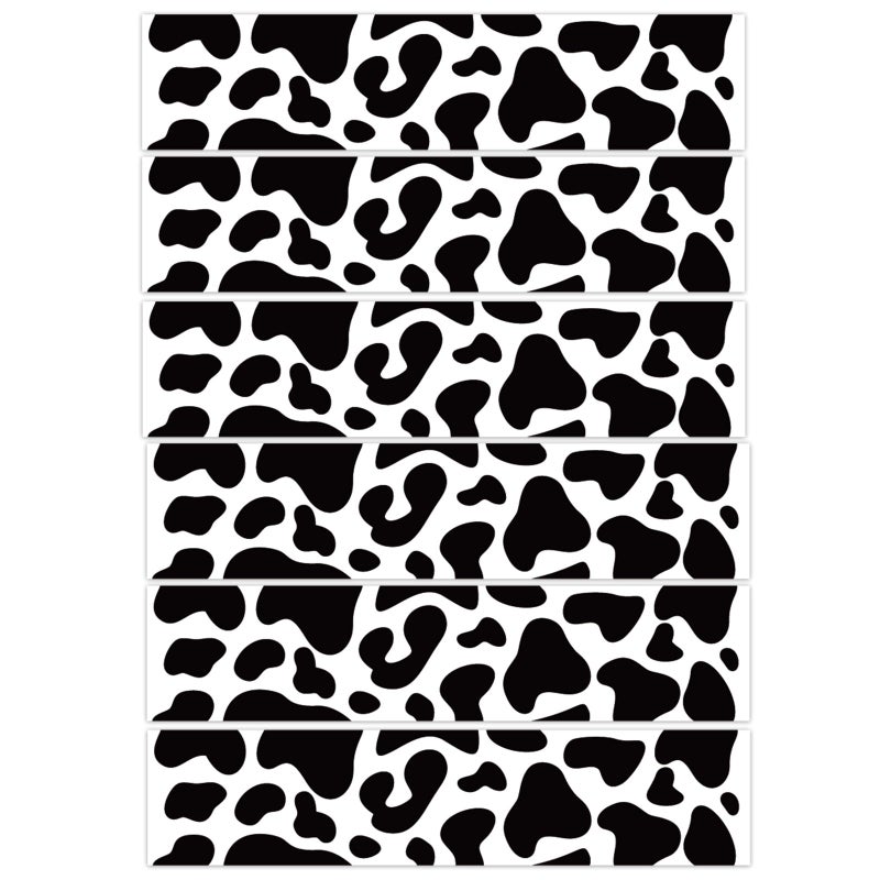 Fukaisu 6pcs Cow Print Edible Cake Borders 28x62cm1102x244 Inch Cute Edible Wrap Strips PreCut Glutinous Rice Paper Birthday Cake Decorations Cow Theme Birthday Party Decor Supplies - Image 3