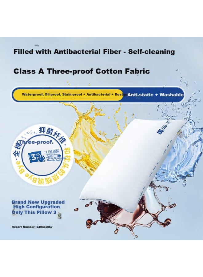 Sleephero Don't Worry About Oil-producing Hair On Your Pillow, 40 A-class Anti-mite Antibacterial Pillow Core, Neck Support Cervical Pillow, Hotel High Pillow
