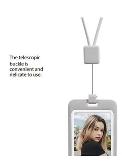 OUYoo OUYoo 2Pcs ID Badge Holder with Double-Sided Windows Landscape orientation Hard Plastic Case Black Card Protector Pouch for Office School ID Credit Cards Proximity Key Cards Driver’s Licenses and Passes  - Image 5