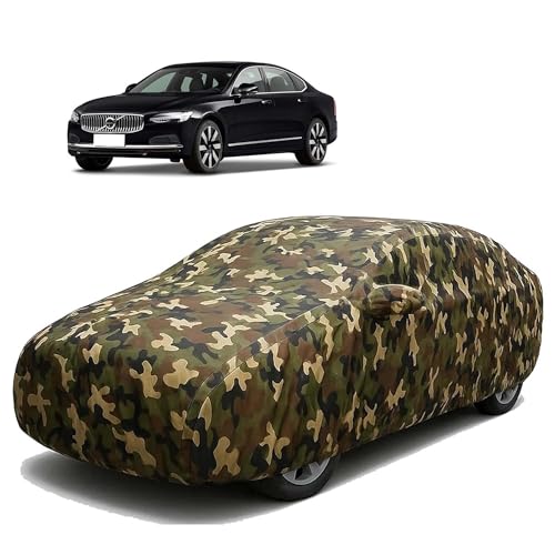 Sulfar 100% Water Resistant Car Body Cover Compatible with Mirror for Maruti Suzuki 800 (Triple Stitched, Full Bottom Elastic, Navy Blue) - Image 1