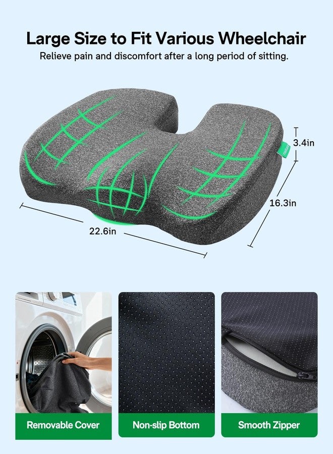 Medisana Gel Wheelchair Cushions for Pain Relief, GC 200G Seat Cushion for Tailbone, Sciatica, Back & Hip Support, Ergonomic Office Chair Cushion for Office, Car Seat & Wheelchair (Grey-22×16"×3") - Image 3