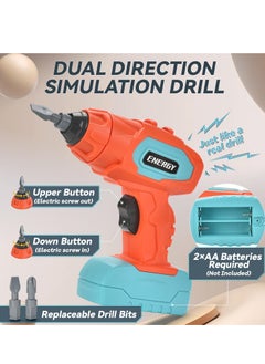 Generic 298-Piece Magic Montessori Play Toolbox, Kids Design and Drill Toy Set with Electric Drill, Screwdriver Toy Power Tools Box Drill and Screw Kit for Boys Girls  - Image 3