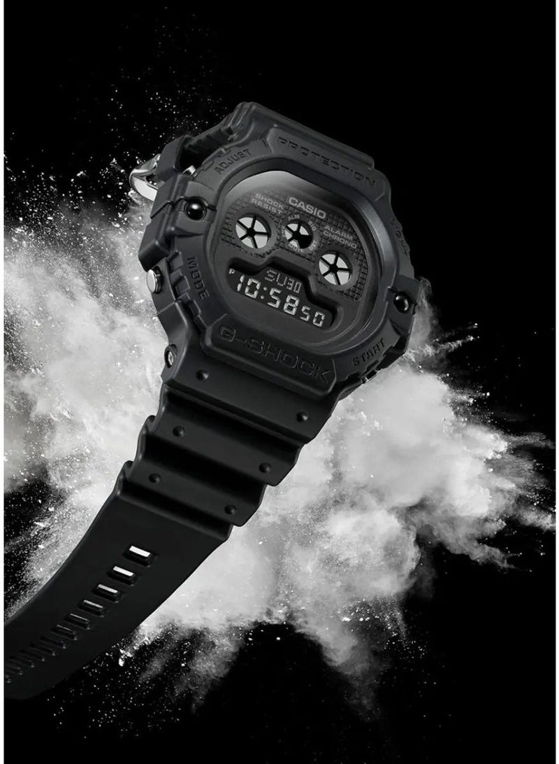 G-SHOCK Digital Men’s Watch DW-5900UBB-1D, 51.4 mm Black Resin Case & Strap, Triple Graph Display, Shock-Resistant, LED Backlight, 200 m WR - Image 1