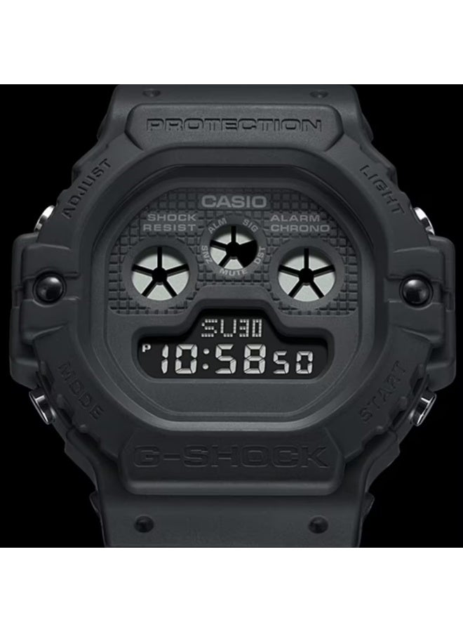 G-SHOCK Digital Men’s Watch DW-5900UBB-1D, 51.4 mm Black Resin Case & Strap, Triple Graph Display, Shock-Resistant, LED Backlight, 200 m WR - Image 4