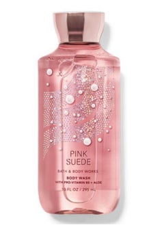 White Barn Bath & Body Works Pink Suede 3 Piece Bundle Spray Body Cream Shower Gel Full Size And Hello Gorgeous Gift Bag.  - Image 2
