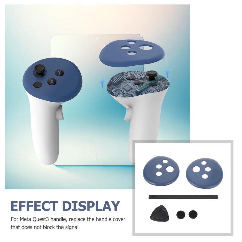 Quest 3 Controller Cover Blue Plastic Protector for Gaming Accessory Replacement - Image 4