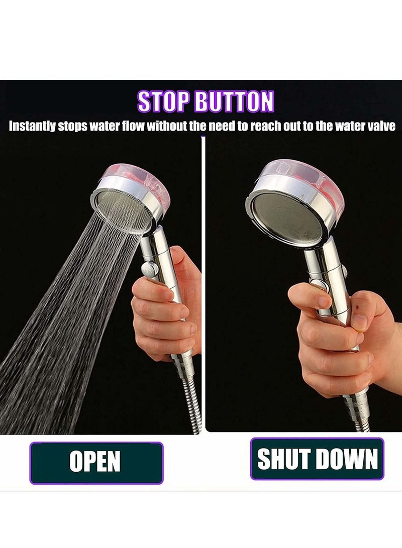 High Pressure Handheld Turbocharged Shower Head With Filter - Image 5