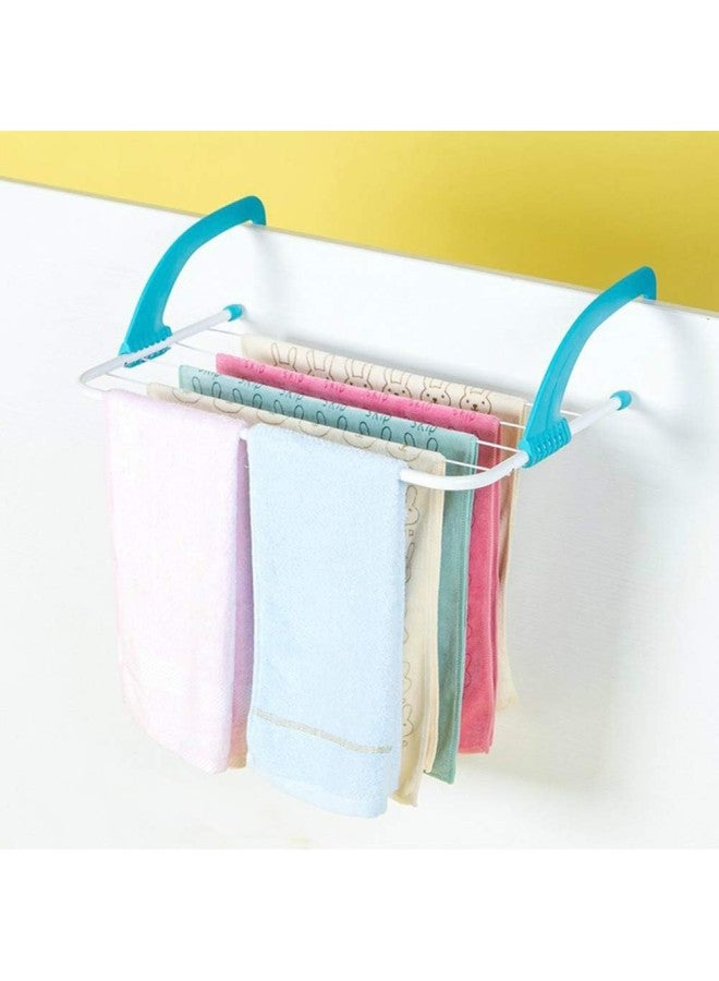 klarako Household Folding Clothes Drying Rack Shoes Hanger for Indoor Outdoor Balcony Use PP + Iron Paint - Image 2
