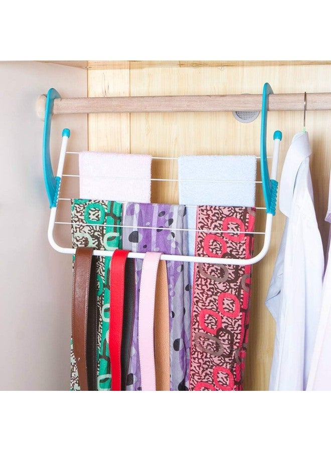 klarako Household Folding Clothes Drying Rack Shoes Hanger for Indoor Outdoor Balcony Use PP + Iron Paint - Image 3