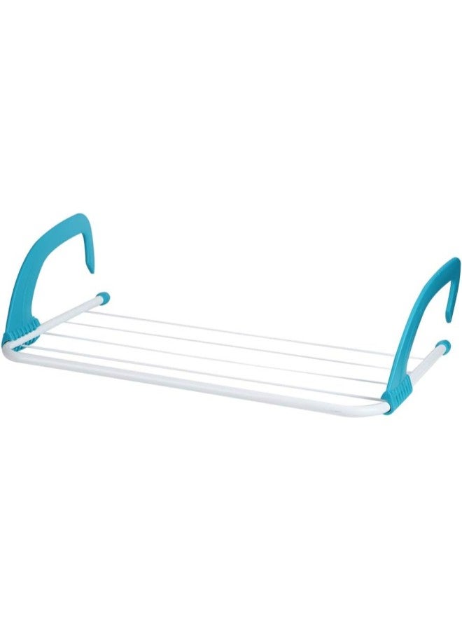 klarako Household Folding Clothes Drying Rack Shoes Hanger for Indoor Outdoor Balcony Use PP + Iron Paint - Image 1