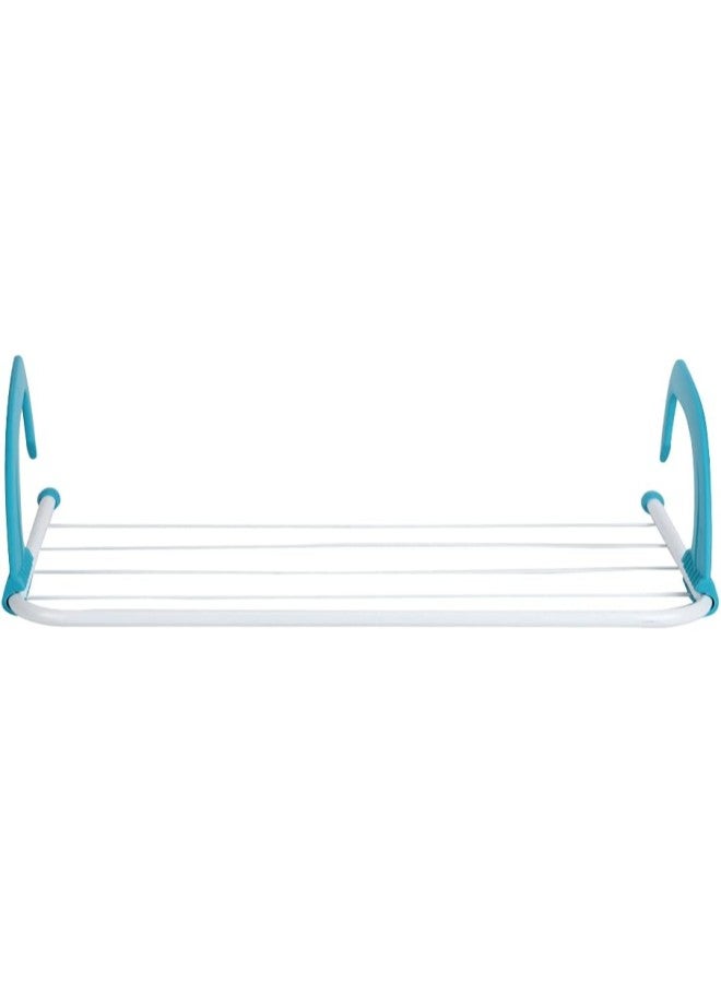 klarako Household Folding Clothes Drying Rack Shoes Hanger for Indoor Outdoor Balcony Use PP + Iron Paint - Image 5