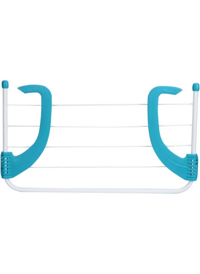 klarako Household Folding Clothes Drying Rack Shoes Hanger for Indoor Outdoor Balcony Use PP + Iron Paint - Image 4