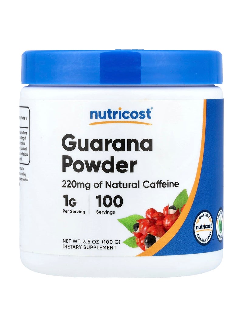Nutricost Guarana Powder, 3.5 oz (100 g)