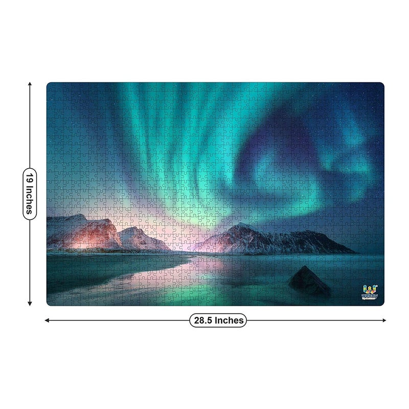 Webby Aurora Borealis Jigsaw Puzzle | Best Gift for Teenager | Fun and Challenging | Puzzle for Adult and 14+ Kids, 1000 Pcs Puzzle - Image 3