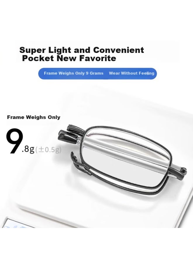 Gogosoon Hd Clear Folding Portable Anti-blue Light Fashion Ultra-light Comfortable Presbyopic Gl For Men And Women - Image 2