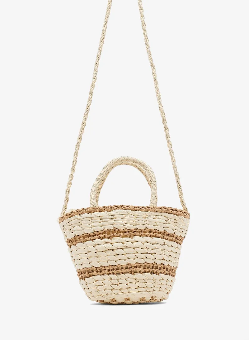 Ginger Raffia Woven Structured Tote
