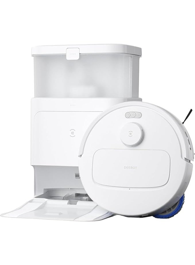 DEEBOT ECOVACS DEEBOT N30 PRO OMNI Robot Vacuum Cleaner with Mop Function, 10,000 Pa Suction Power, ZeroTangle 2.0 Technology, TruEdge™ Edge Cleaning, 60°C Hot Water Mop Cleaning, Hot Air Drying, White - Image 1