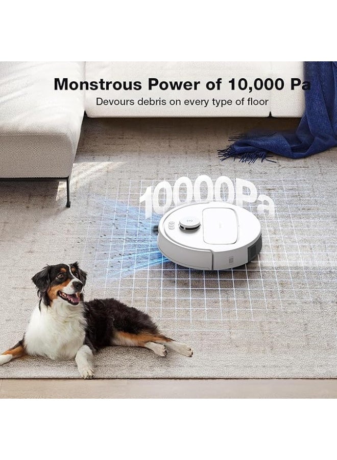 DEEBOT ECOVACS DEEBOT N30 PRO OMNI Robot Vacuum Cleaner with Mop Function, 10,000 Pa Suction Power, ZeroTangle 2.0 Technology, TruEdge™ Edge Cleaning, 60°C Hot Water Mop Cleaning, Hot Air Drying, White - Image 4