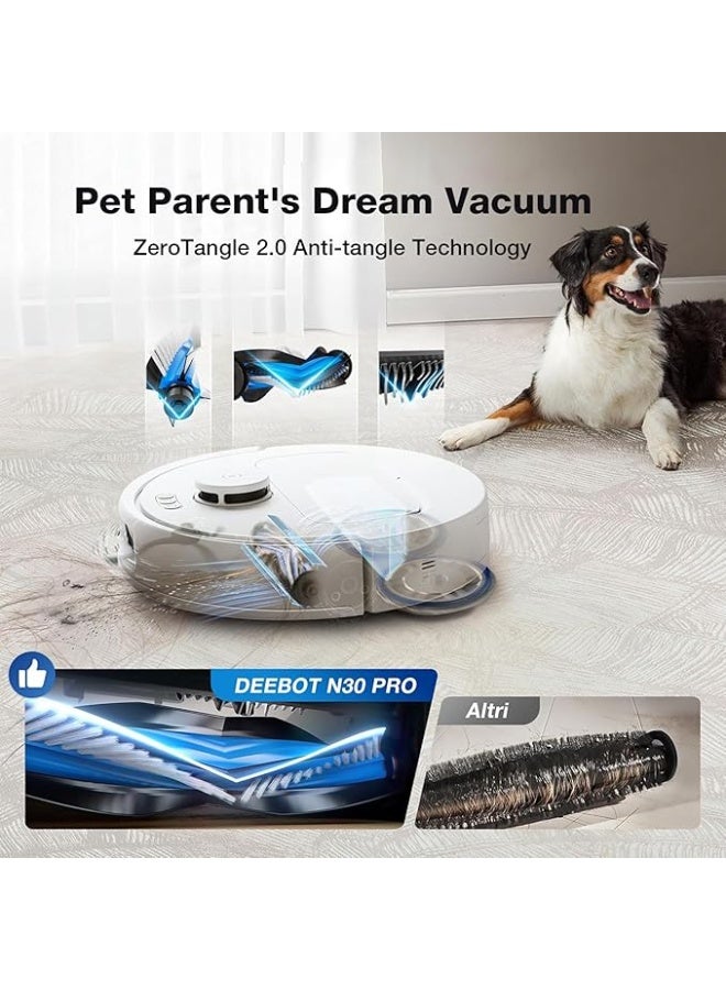 DEEBOT ECOVACS DEEBOT N30 PRO OMNI Robot Vacuum Cleaner with Mop Function, 10,000 Pa Suction Power, ZeroTangle 2.0 Technology, TruEdge™ Edge Cleaning, 60°C Hot Water Mop Cleaning, Hot Air Drying, White - Image 5