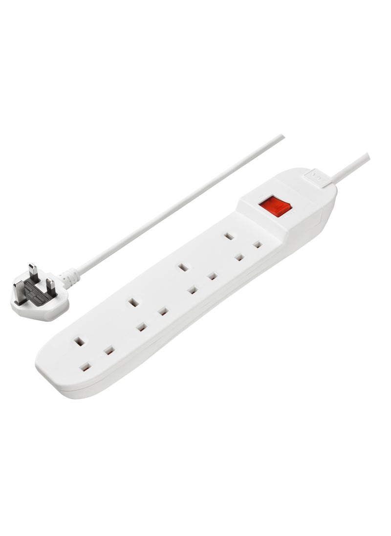 MASTERPLUG 4 Socket 3 Meter Extension Lead With Safety Overload Protection  - Image 1
