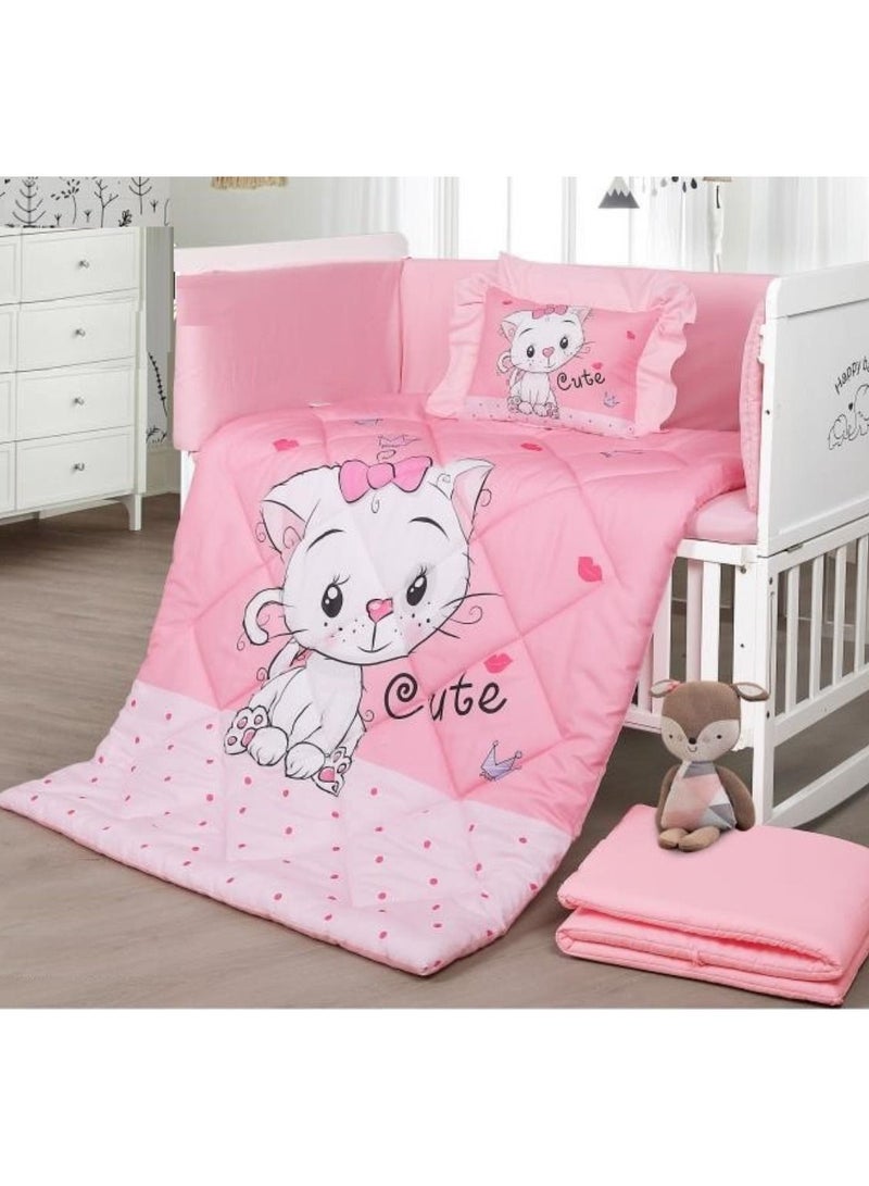 أورز مفرش سرير مواليد صيفي من الماكروفيبر مناسب لمقاس سرير 70×130 سم  من هورس مكون من 5 قطع 290غرزة - Image 2