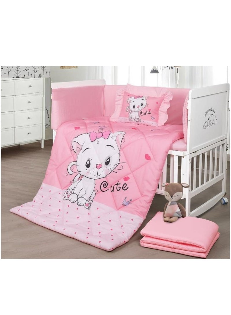 أورز مفرش سرير مواليد صيفي من الماكروفيبر مناسب لمقاس سرير 70×130 سم  من هورس مكون من 5 قطع 290غرزة - Image 3