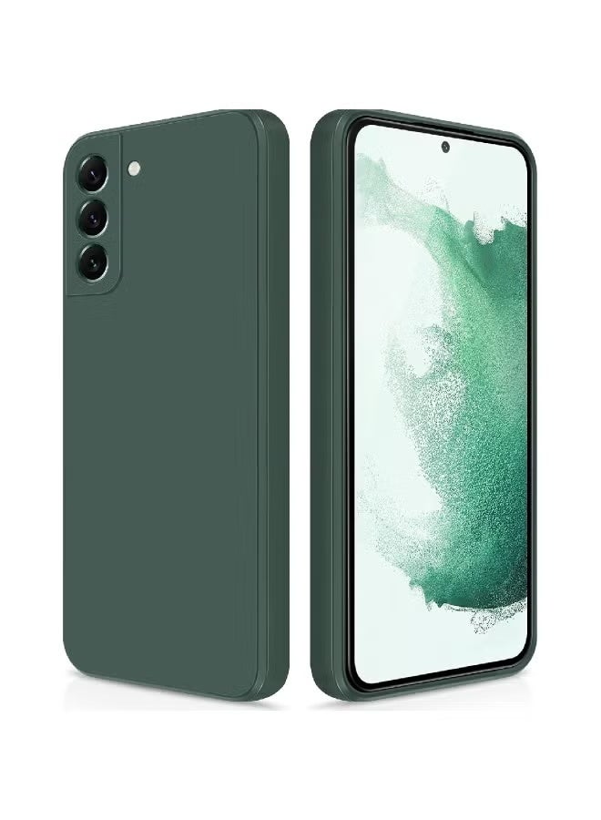 ZOOMEE Silicone Case Compatible with Samsung Galaxy S22 5G, Full Body Silky Soft Touch Phone Case with Camera Protection, Shockproof Cover with Microfiber Lining, Green - Image 1