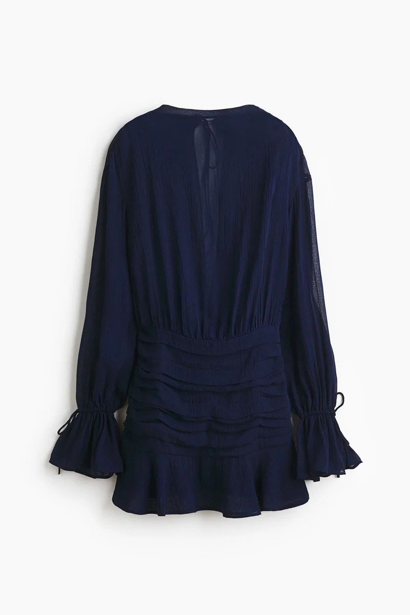 H&M Pleated chiffon dress
